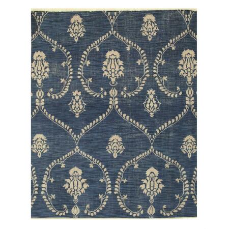 ROYALL & CO Hand-knotted Wool Blue Traditional Oriental Rug IE70BL8X10